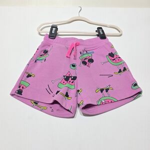Playful Pink Graphic Kids Shorts